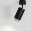 Faretti Da Soffitto-Selezionato da Mazzolaluce Faretto orientabile da soffitto orientabile nero oro gu10