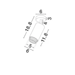 Faretti Da Soffitto-Selezionato da Mazzolaluce Faretto orientabile da soffitto orientabile nero oro gu10