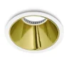 Faretti Da Incasso-Gea Luce Faretto oro rotondo da incasso per controsoffitto
