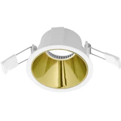 Faretti Da Incasso-Gea Luce Faretto oro rotondo da incasso per controsoffitto