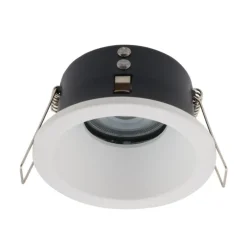 Faretti Da Incasso-Selezionato da Mazzolaluce Faretto per bagno bianco rotondo da incasso a soffitto