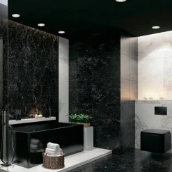 Faretti Da Incasso-Selezionato da Mazzolaluce Faretto per bagno bianco rotondo da incasso a soffitto