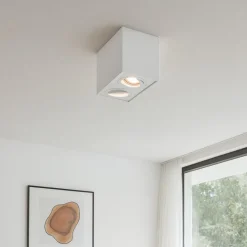 Faretti Da Soffitto-Selezionato da Mazzolaluce Faretto per cucina con 2 luci led orientabili colore bianco
