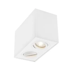 Faretti Da Soffitto-Selezionato da Mazzolaluce Faretto per cucina con 2 luci led orientabili colore bianco
