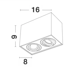 Faretti Da Soffitto-Selezionato da Mazzolaluce Faretto per cucina con 2 luci led orientabili colore bianco