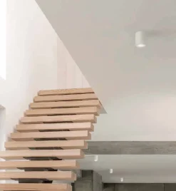 Faretti Da Soffitto-Selezionato da Mazzolaluce Faretto per cucina in gesso bianco cilindro