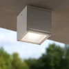 Faretti Da Esterno-IsyLuce Faretto per esterni da soffitto cubo bianco