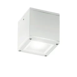Faretti Da Esterno-IsyLuce Faretto per esterni da soffitto cubo bianco