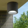 Faretti Da Esterno-Selezionato da Mazzolaluce Faretto per esterni led 12w 3000k grafite cilindro moderno ip65