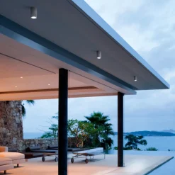Faretti Da Esterno-IsyLuce Faretto per esterno a soffitto cilindro antracite