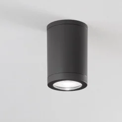 Faretti Da Esterno-IsyLuce Faretto per esterno a soffitto cilindro antracite