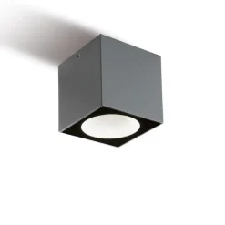 Faretti Da Esterno-Selezionato da Mazzolaluce Faretto per esterno a soffitto led 6w 3000k grafite ip65