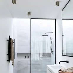 Faretti Da Esterno-Selezionato da Mazzolaluce Faretto per esterno bagno cilindro cromo da soffitto