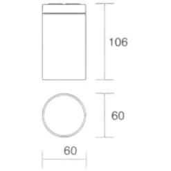 Faretti Da Esterno-IsyLuce Faretto per esterno cilindro da soffitto bianco