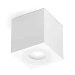 Faretti Da Esterno-Gea Luce Faretto per esterno cubotto bianco