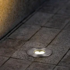 Faretti Da Esterno-Selezionato da Mazzolaluce Faretto per esterno da incasso a pavimento led 3,5w 3000k