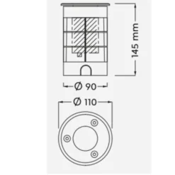 Faretti Da Esterno-Selezionato da Mazzolaluce Faretto per esterno da incasso a pavimento led 3,5w 3000k