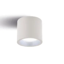 Faretti Da Esterno-Selezionato da Mazzolaluce Faretto per esterno da soffitto bianco tondo led 12w 4000k ip65