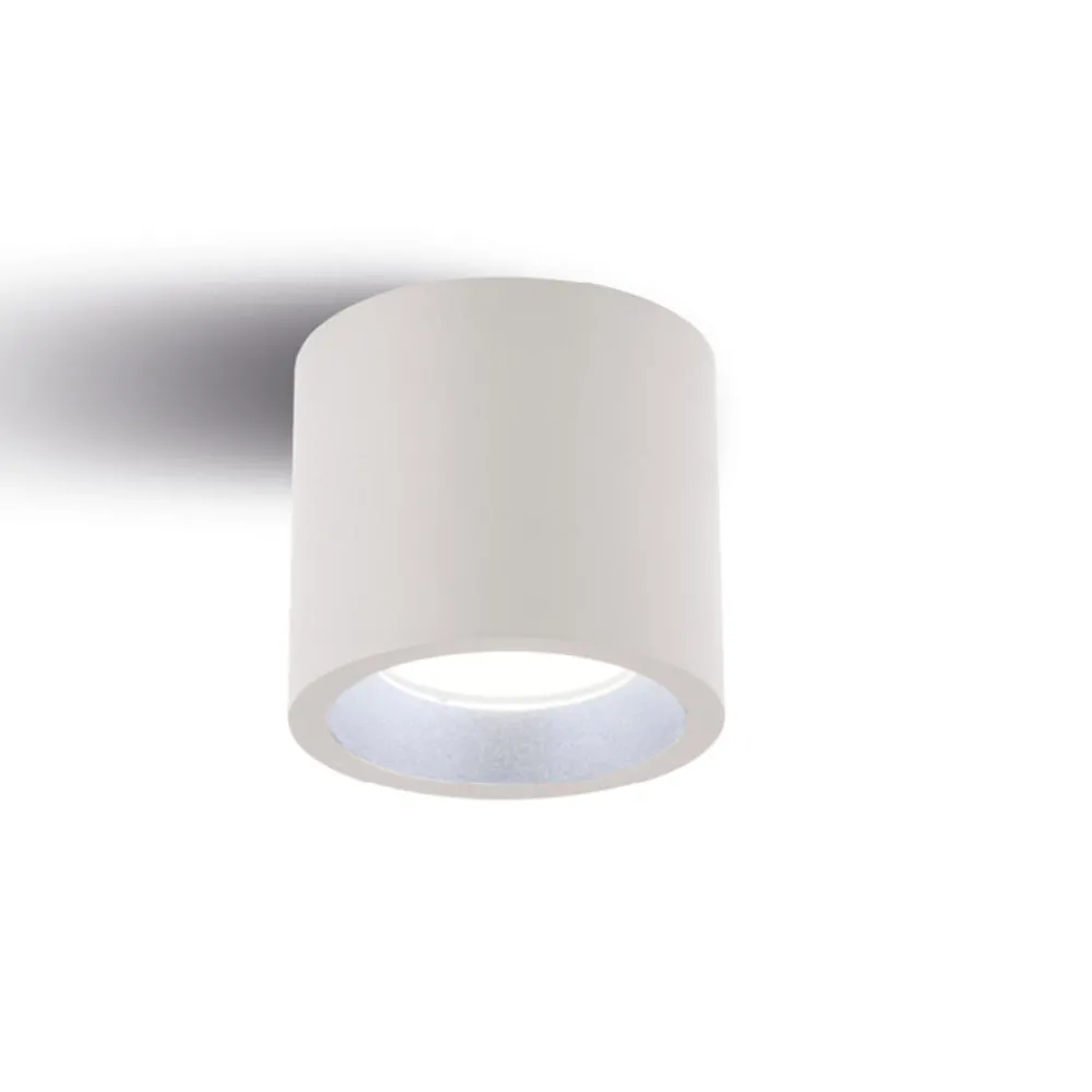 Faretti Da Esterno-Selezionato da Mazzolaluce Faretto per esterno da soffitto bianco tondo led 12w 4000k ip65