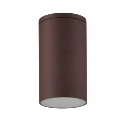 Faretti Da Esterno-Selezionato da Mazzolaluce Faretto per esterno da soffitto cilindro marrone corten