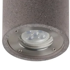 Faretti Da Esterno-Selezionato da Mazzolaluce Faretto per esterno da soffitto cilindro di cemento