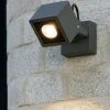Faretti Da Esterno-Selezionato da Mazzolaluce Faretto per esterno led 6w 3000k orientabile antracite