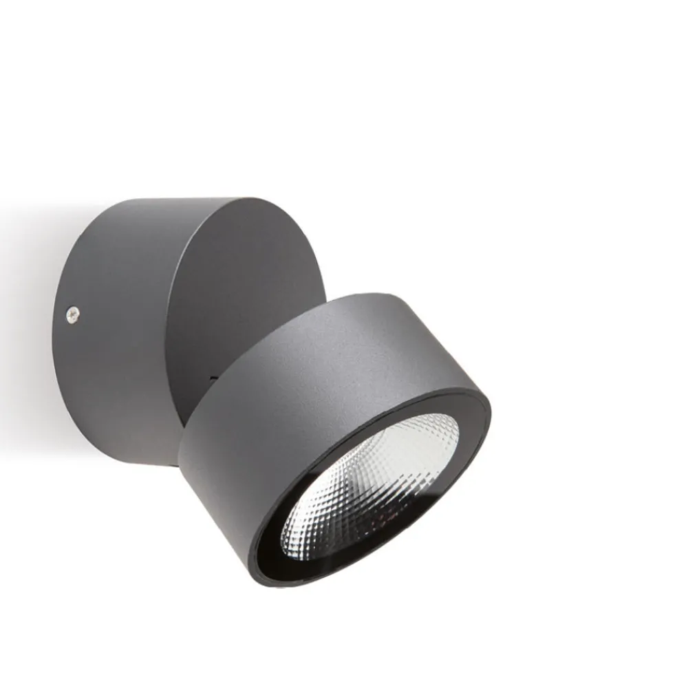 Faretti Da Esterno-Selezionato da Mazzolaluce Faretto per esterno moderno grafite luce led orientabile 12w 4000k