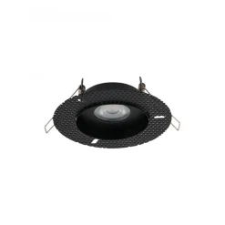 Faretti Da Incasso-Selezionato da Mazzolaluce Faretto per incasso bagno doccia ip54 rotondo nero per cartongesso