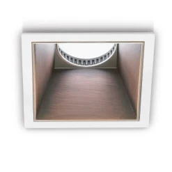 Faretti Da Incasso-Gea Luce Faretto quadrato ceres incasso controsoffitto rame