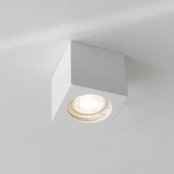 Faretti Da Soffitto-Selezionato da Mazzolaluce Faretto quadrato cubo di gesso cristaly bianco