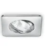 Faretti Da Incasso-Ideal Lux Faretto quadrato da incasso a soffitto orientabile lounge fi cromo fp