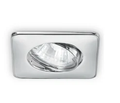 Faretti Da Incasso-Ideal Lux Faretto quadrato da incasso a soffitto orientabile lounge fi cromo fp