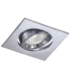 Faretti Da Incasso-Selezionato da Mazzolaluce Faretto quadrato da incasso cartongesso orientabile cromo