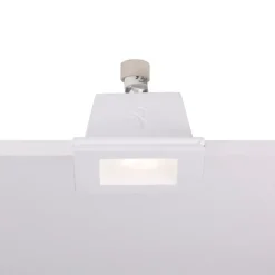 Faretti Da Incasso-Selezionato da Mazzolaluce Faretto quadrato da incasso gu10 in gesso con vetrino per controsoffitto
