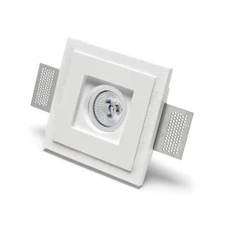 Faretti Da Incasso-Selezionato da Mazzolaluce Faretto quadrato da incasso soffitto di gesso cristaly gu10