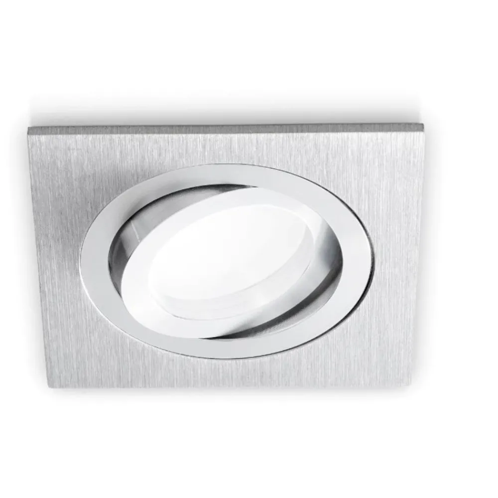 Faretti Da Incasso-Gea Luce Faretto quadrato da incasso soffitto alluminio zenit