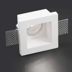 Faretti Da Incasso-Selezionato da Mazzolaluce Faretto quadrato di gesso da incasso a soffitto fp