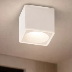 Faretti Da Soffitto-Fabas Luce Faretto quadrato led bianco da soffitto 13w 3000k coiba