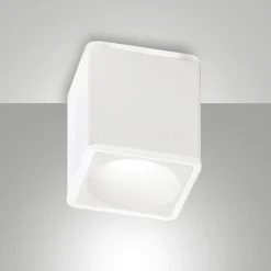 Faretti Da Soffitto-Fabas Luce Faretto quadrato led bianco da soffitto 13w 3000k coiba