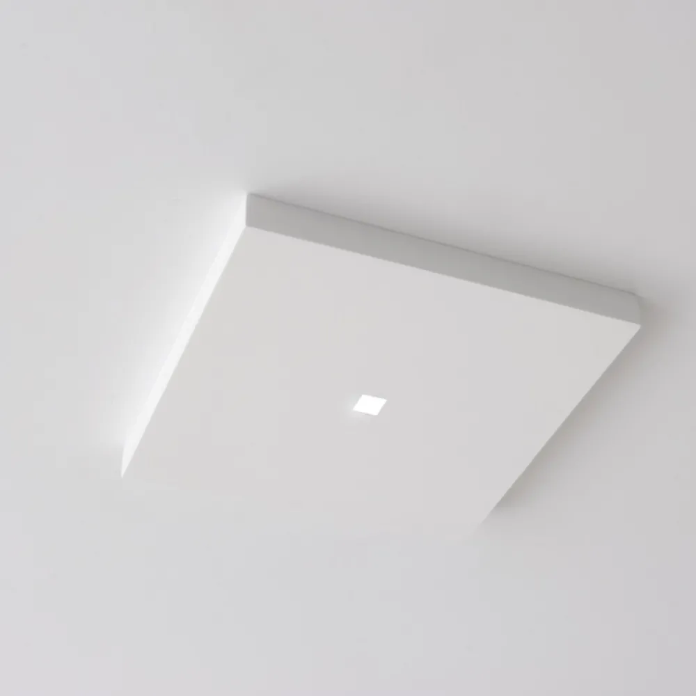 Faretti Da Incasso-Selezionato da Mazzolaluce Faretto quadrato led 11w 4000k in gesso cristaly verniciabile