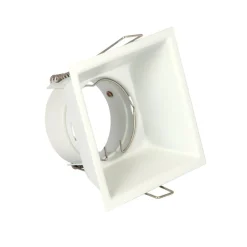 Faretti Da Incasso-Selezionato da Mazzolaluce Faretto quadrato metallo bianco da incasso a soffitto fp