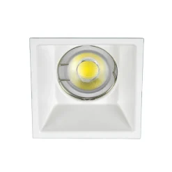 Faretti Da Incasso-Selezionato da Mazzolaluce Faretto quadrato metallo bianco da incasso a soffitto fp