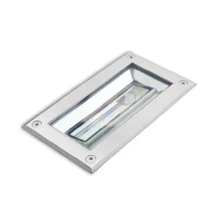 Faretti Da Esterno-Selezionato da Mazzolaluce Faretto rettangolare da esterno a incasso calpestabile orientabile 7w 3000k