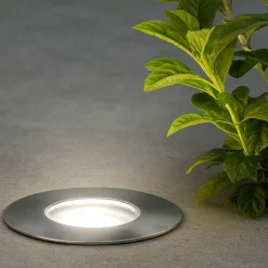 Faretti Da Esterno-Ideal Lux Faretto rocket pt 15 per esterno 2w 4000k da incasso a pavimento grigio acciaio