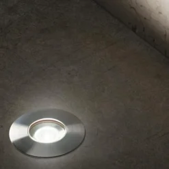 Faretti Da Esterno-Ideal Lux Faretto rocket pt 15 per esterno 2w 4000k da incasso a pavimento grigio acciaio