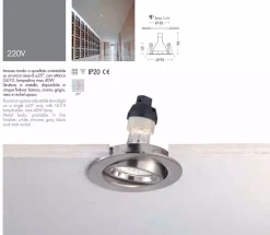 Faretti Da Incasso-Selezionato da Mazzolaluce Faretto rotondo bianco da incasso cartongesso gu10 orientabile