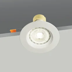 Faretti Da Incasso-IsyLuce Faretto rotondo da incasso per cartongesso metallo bianco gu10