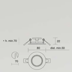 Faretti Da Incasso-IsyLuce Faretto rotondo da incasso per cartongesso metallo bianco gu10