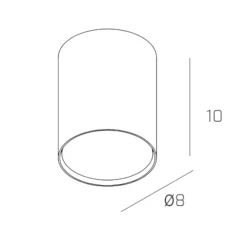 Faretti Da Soffitto-Top Light Faretto rotondo da soffitto metallo bianco gx53