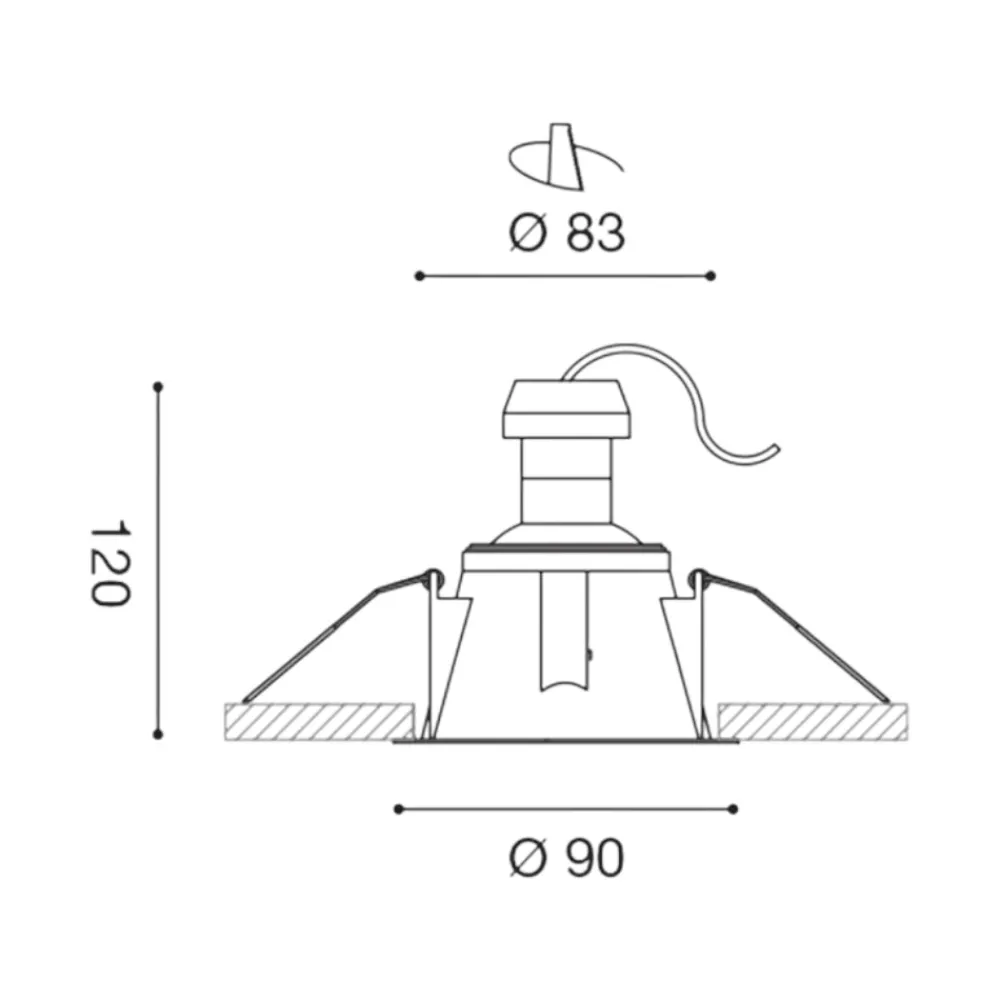 Faretti Da Incasso-Gea Luce Faretto rotondo design moderno da incasso bianco cromo